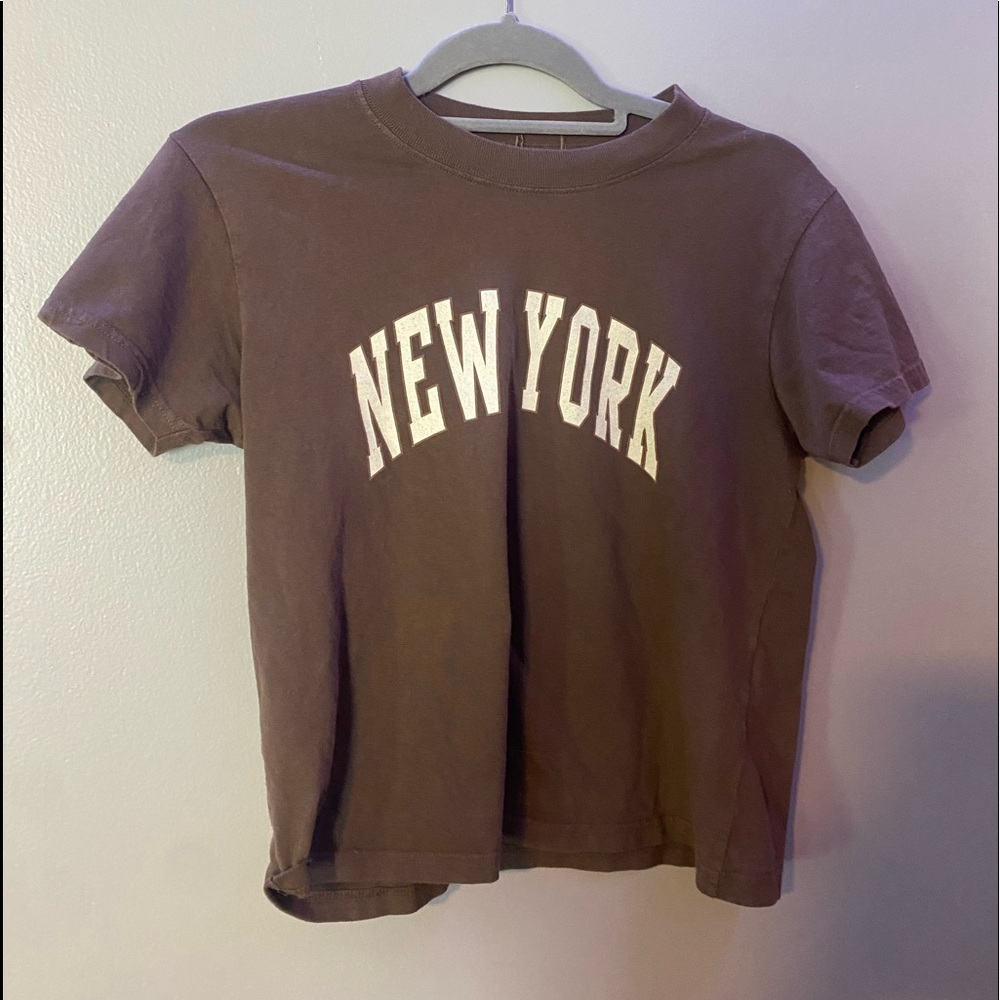 new york brown tee shirt